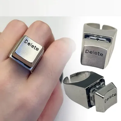 Adjustable Size DELETE Key Ring – Creative Keyboard-Style Jewelry Adjustable Size DELETE Key Ring – Creative Keyboard-Style Jewelry