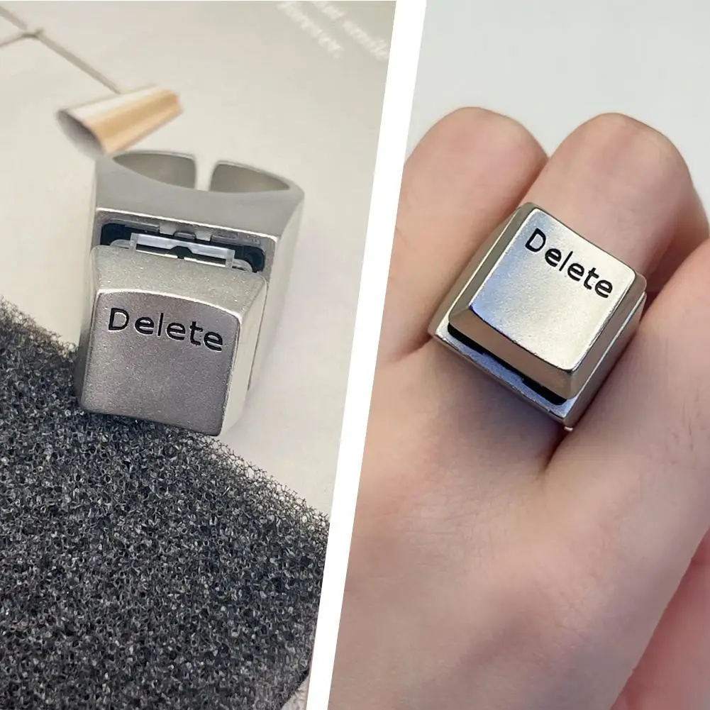 Adjustable Size DELETE Key Ring – Creative Keyboard-Style Jewelry Adjustable Size DELETE Key Ring – Creative Keyboard-Style Jewelry
