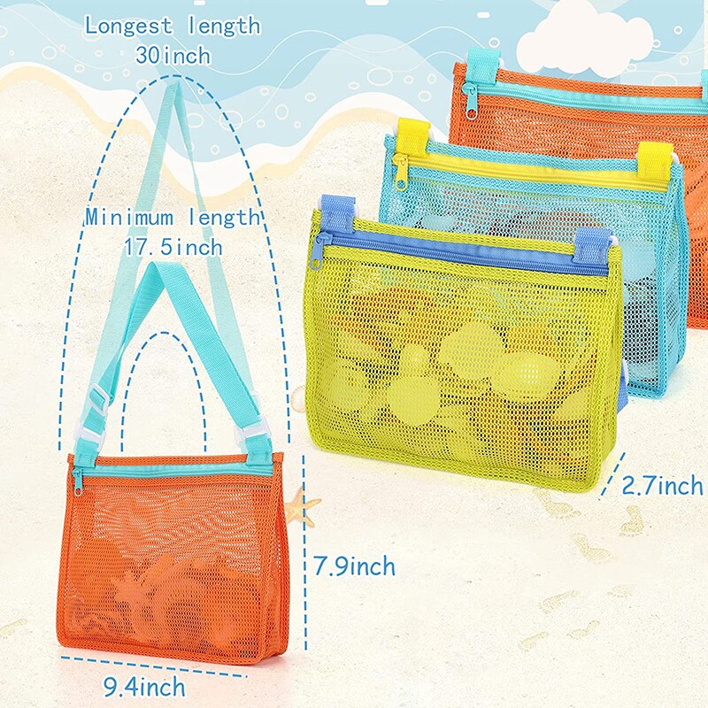 Adjustable Strap Mesh Beach Toy Bag Adjustable Strap Mesh Beach Toy Bag