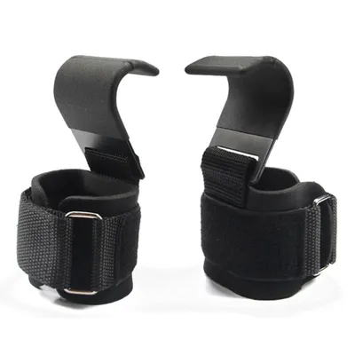 Adjustable Strap Weight Lifting Hook Grips (2 pcs) Adjustable Strap Weight Lifting Hook Grips (2 pcs)