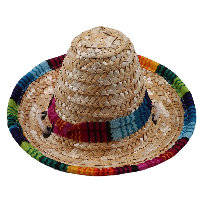 Adjustable Straw Hat Cat Sombrero Adjustable Straw Hat Cat Sombrero