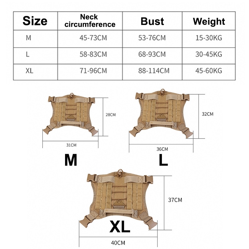 Adjustable Tactical Dog Harness Vest Adjustable Tactical Dog Harness Vest
