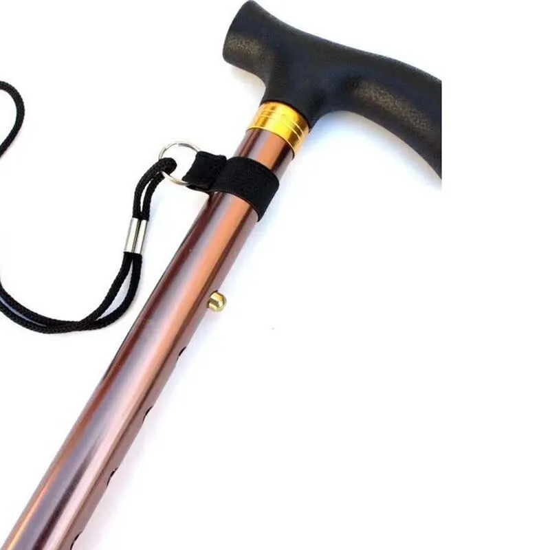 Adjustable Telescopic Portable Folding Aluminum Alloy Walking Stick Hiking Stick Non-Slip Elderly Walking Crutches