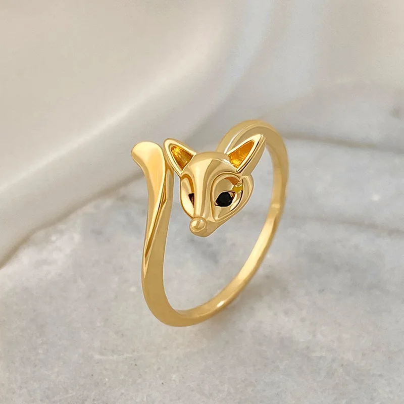 Adjustable Vintage Design Fox Ring