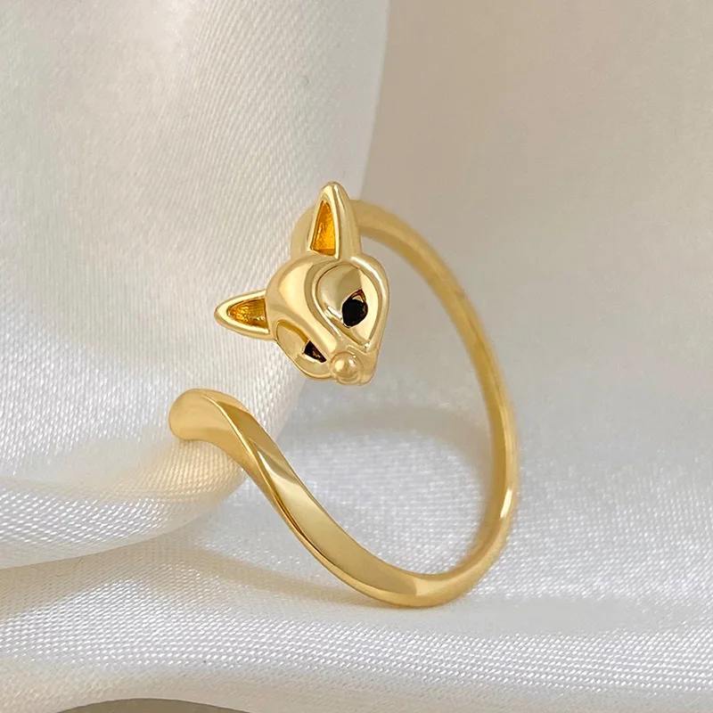 Adjustable Vintage Design Fox Ring
