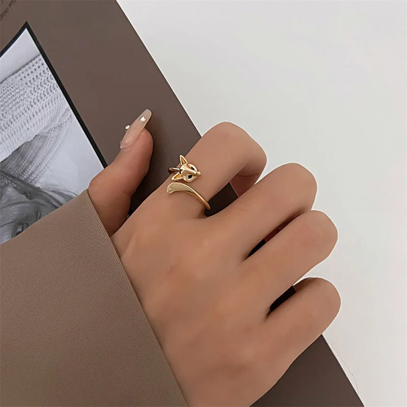 Adjustable Vintage Design Fox Ring