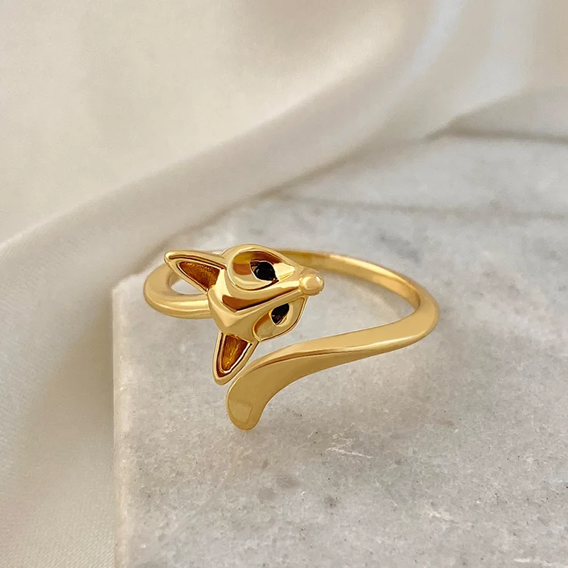 Adjustable Vintage Design Fox Ring