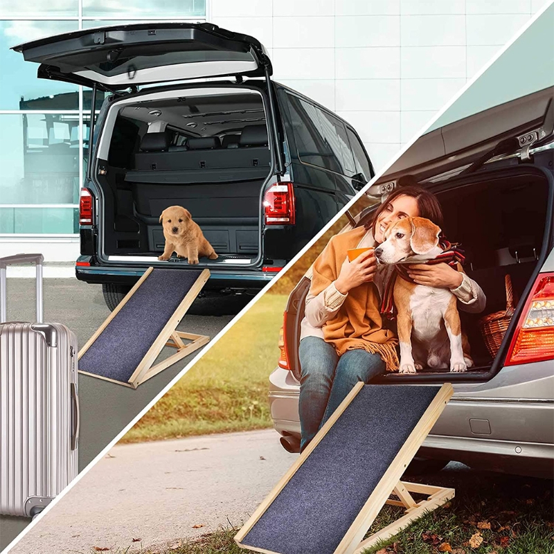 Adjustable Wooden Dog Ramp