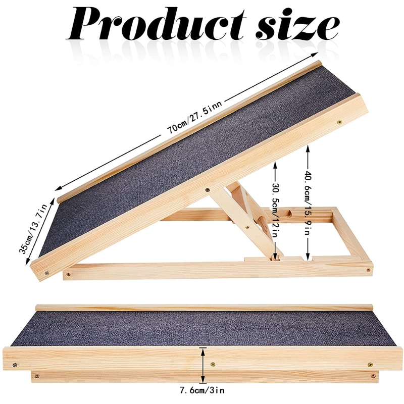 Adjustable Wooden Dog Ramp