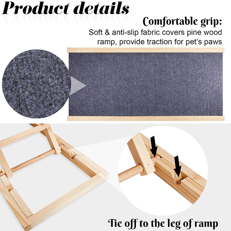 Adjustable Wooden Dog Ramp