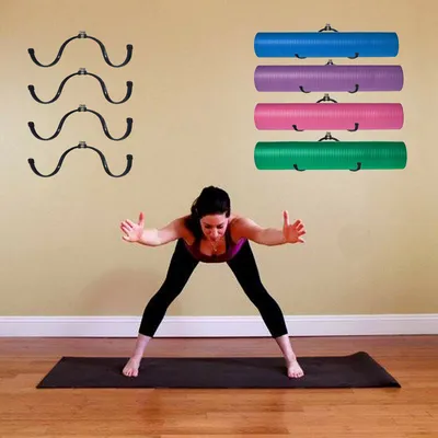 Adjustable Yoga Mat Wall Holders (4pcs) Adjustable Yoga Mat Wall Holders (4pcs)