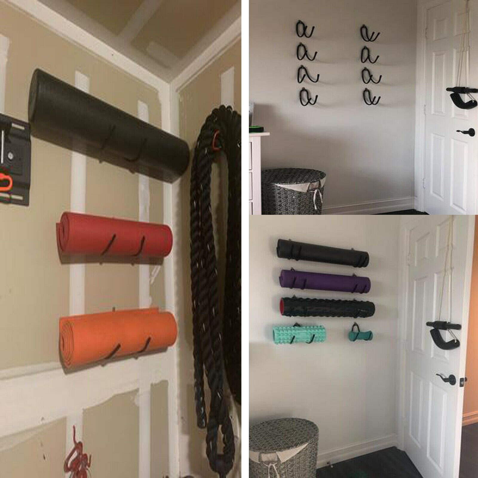 Adjustable Yoga Mat Wall Holders (4pcs) Adjustable Yoga Mat Wall Holders (4pcs)