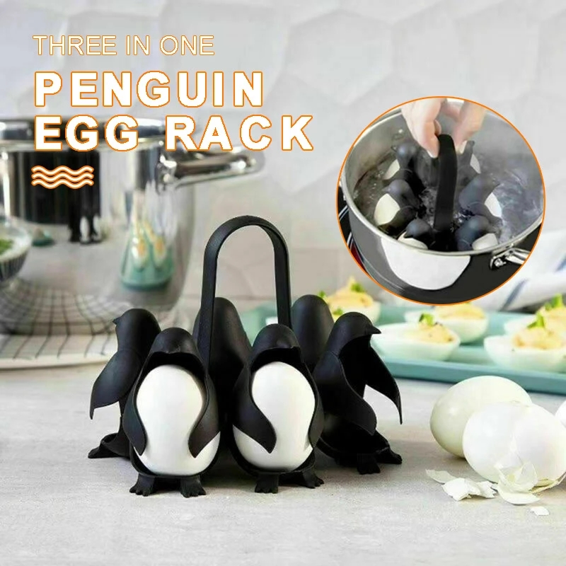 Adorable 6 Slot Penguin Egg Cooker