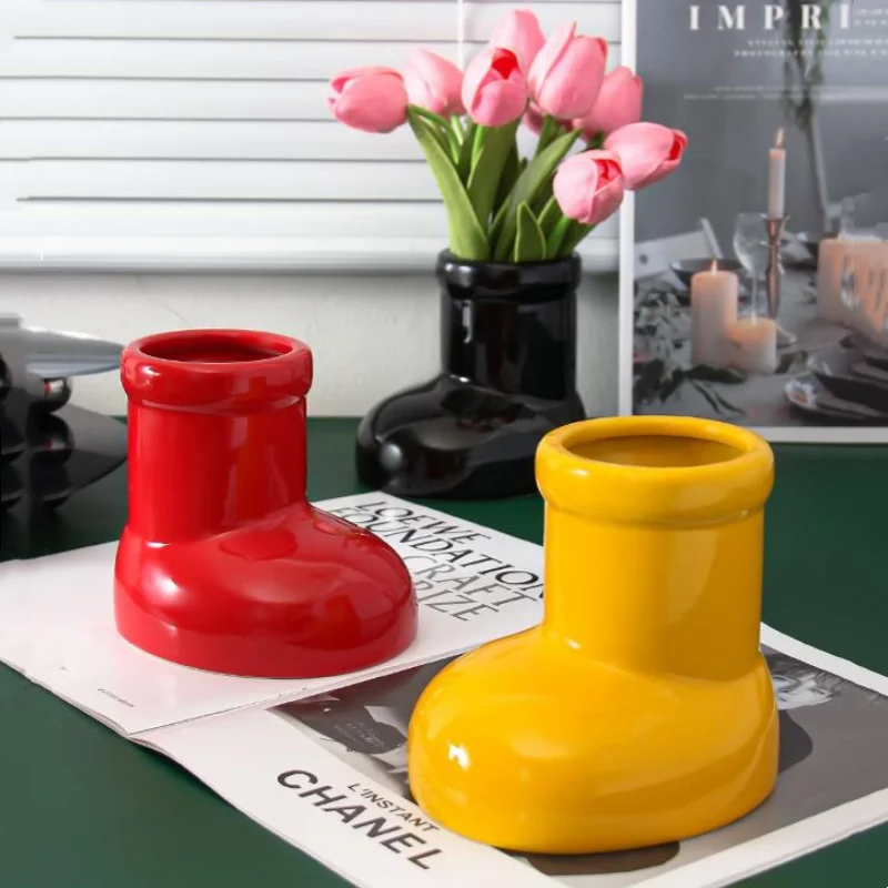 Adorable Design Ceramic Boot Vase Adorable Design Ceramic Boot Vase