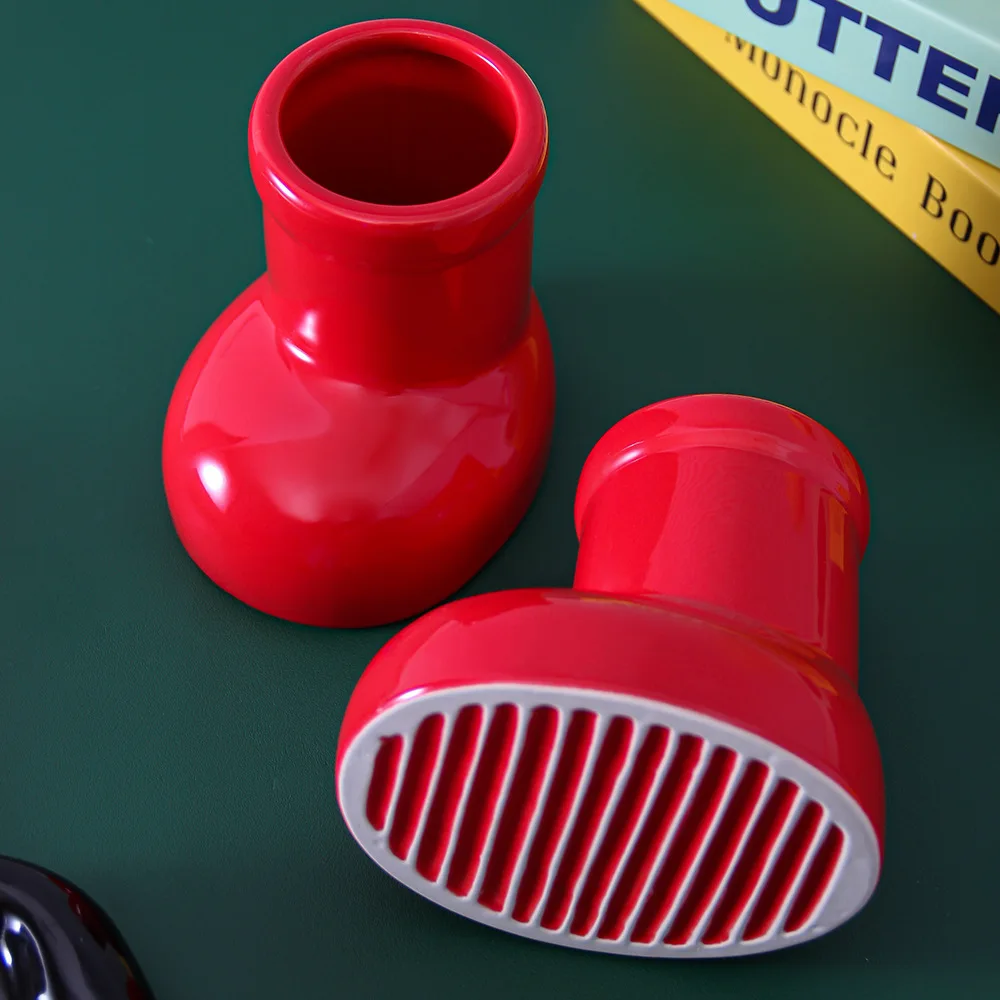Adorable Design Ceramic Boot Vase Adorable Design Ceramic Boot Vase