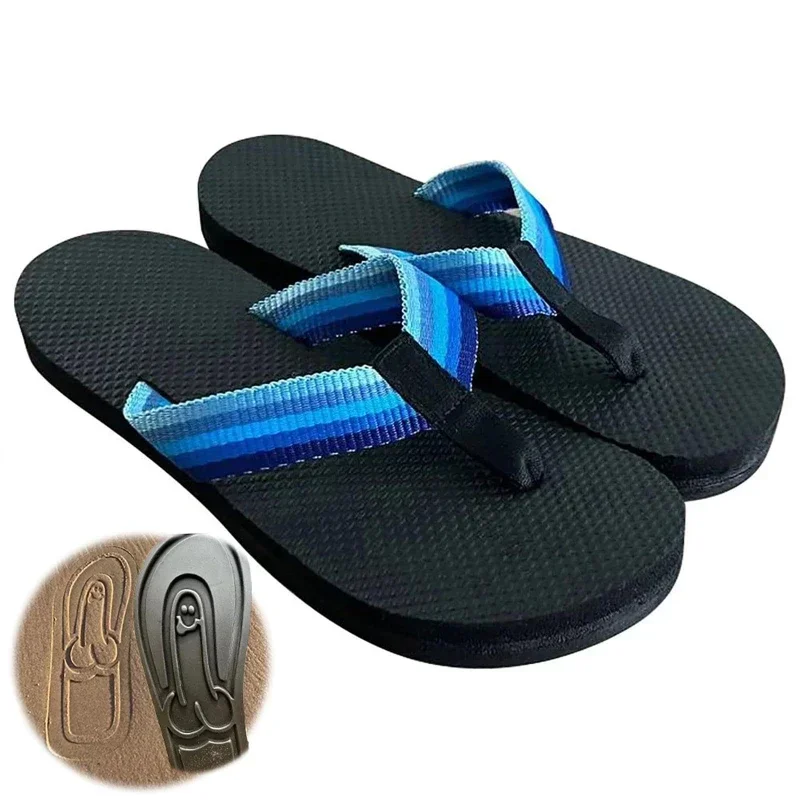 Adult Creative Quirky Dick Flops Slippers, Beach Flip Flops, Spread Hap Penis Hidden Penis Flops, Playful Quick Drying