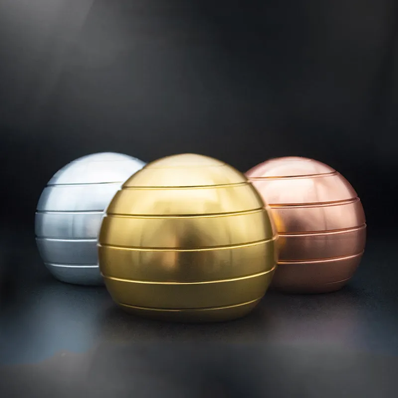 Adult Desktop Stress Relief Metal Toy Aluminum Alloy Decompression Hypnosis Rotary Gyro Fingertip Toy Kinetic Round