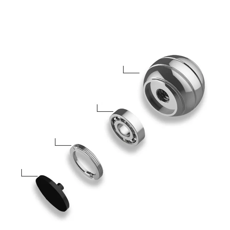 Adult Desktop Stress Relief Metal Toy Aluminum Alloy Decompression Hypnosis Rotary Gyro Fingertip Toy Kinetic Round