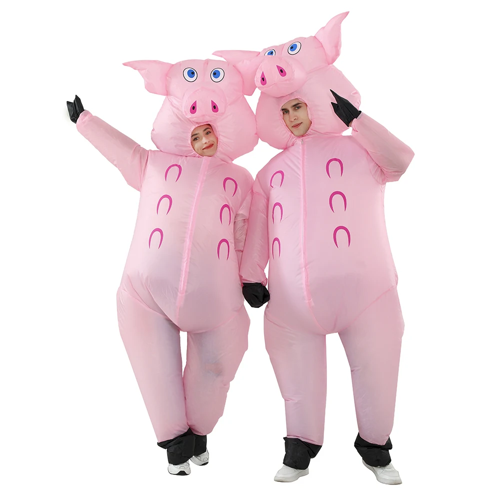 Adult Mascot Pink Pig Inflatable Costumes Halloween Cosplay Costumes for Adults Animal Party Role Play Disfraz Adult Mascot Pink Pig Inflatable Costumes Halloween Cosplay Costumes for Adults Animal Party Role Play Disfraz