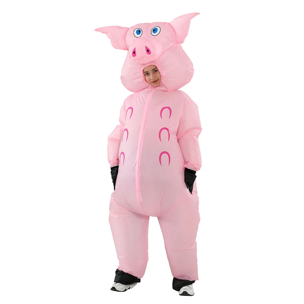 Adult Mascot Pink Pig Inflatable Costumes Halloween Cosplay Costumes for Adults Animal Party Role Play Disfraz Adult Mascot Pink Pig Inflatable Costumes Halloween Cosplay Costumes for Adults Animal Party Role Play Disfraz