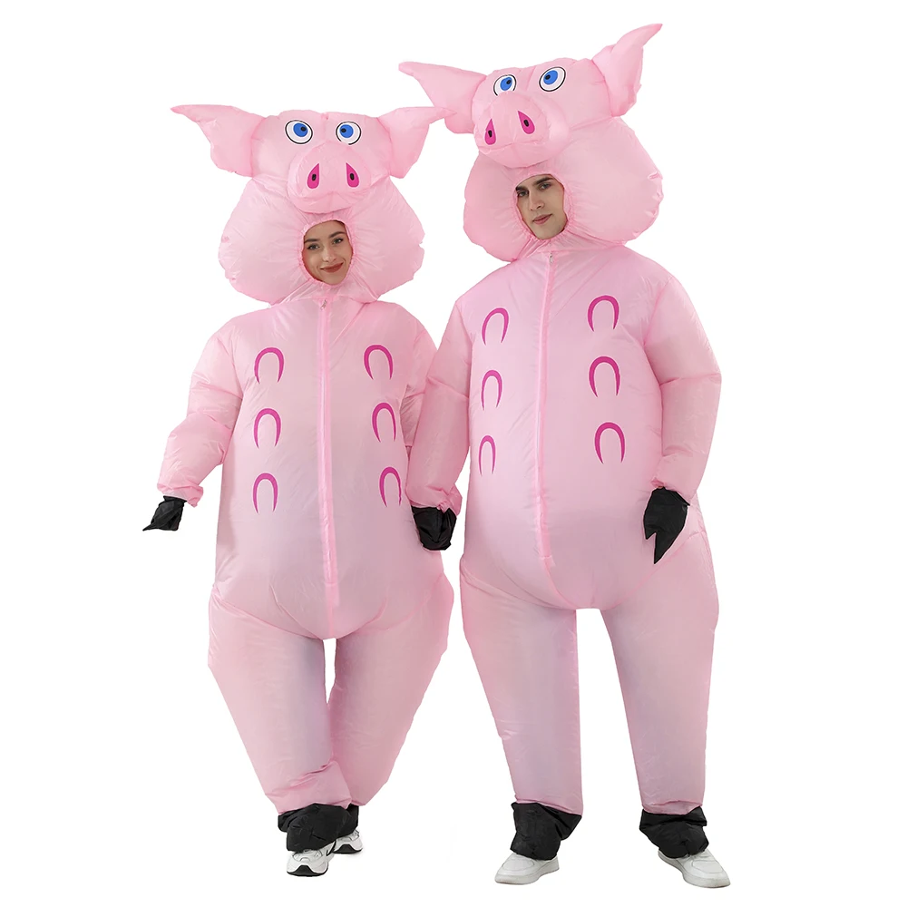Adult Mascot Pink Pig Inflatable Costumes Halloween Cosplay Costumes for Adults Animal Party Role Play Disfraz Adult Mascot Pink Pig Inflatable Costumes Halloween Cosplay Costumes for Adults Animal Party Role Play Disfraz