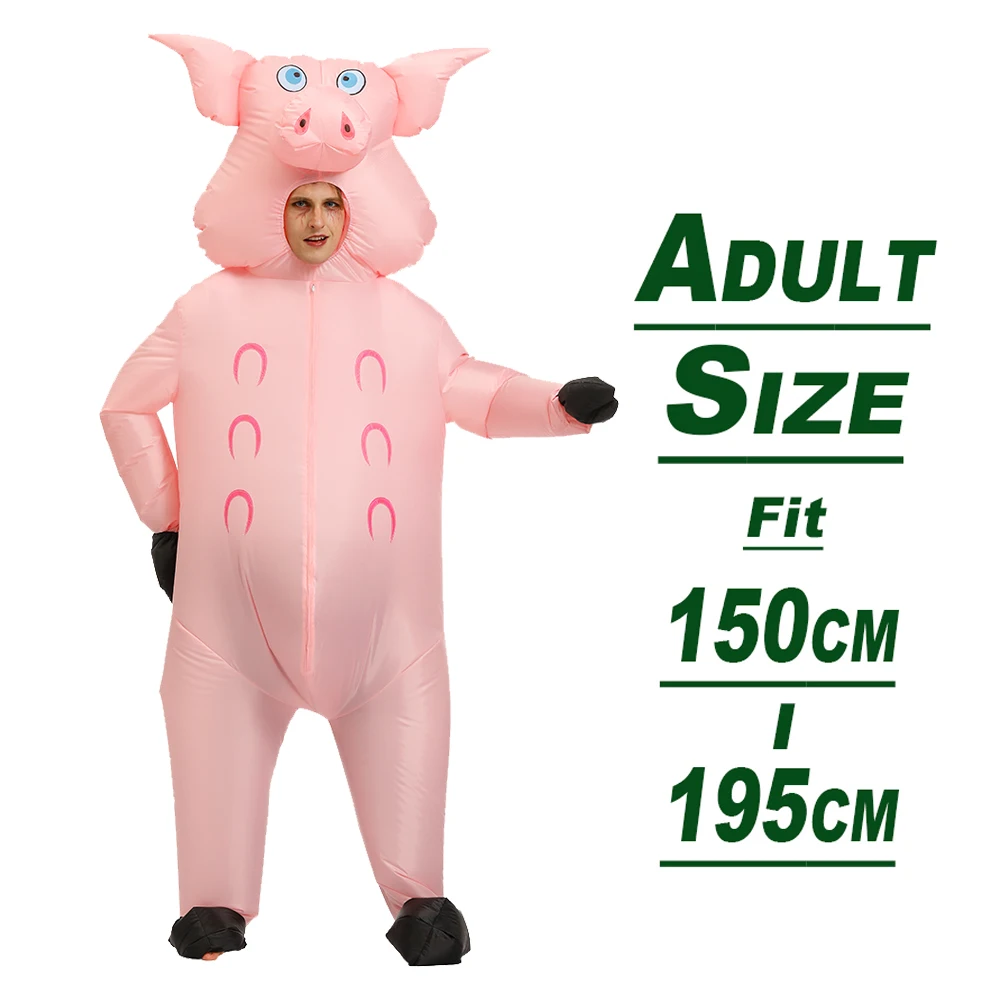Adult Mascot Pink Pig Inflatable Costumes Halloween Cosplay Costumes for Adults Animal Party Role Play Disfraz Adult Mascot Pink Pig Inflatable Costumes Halloween Cosplay Costumes for Adults Animal Party Role Play Disfraz