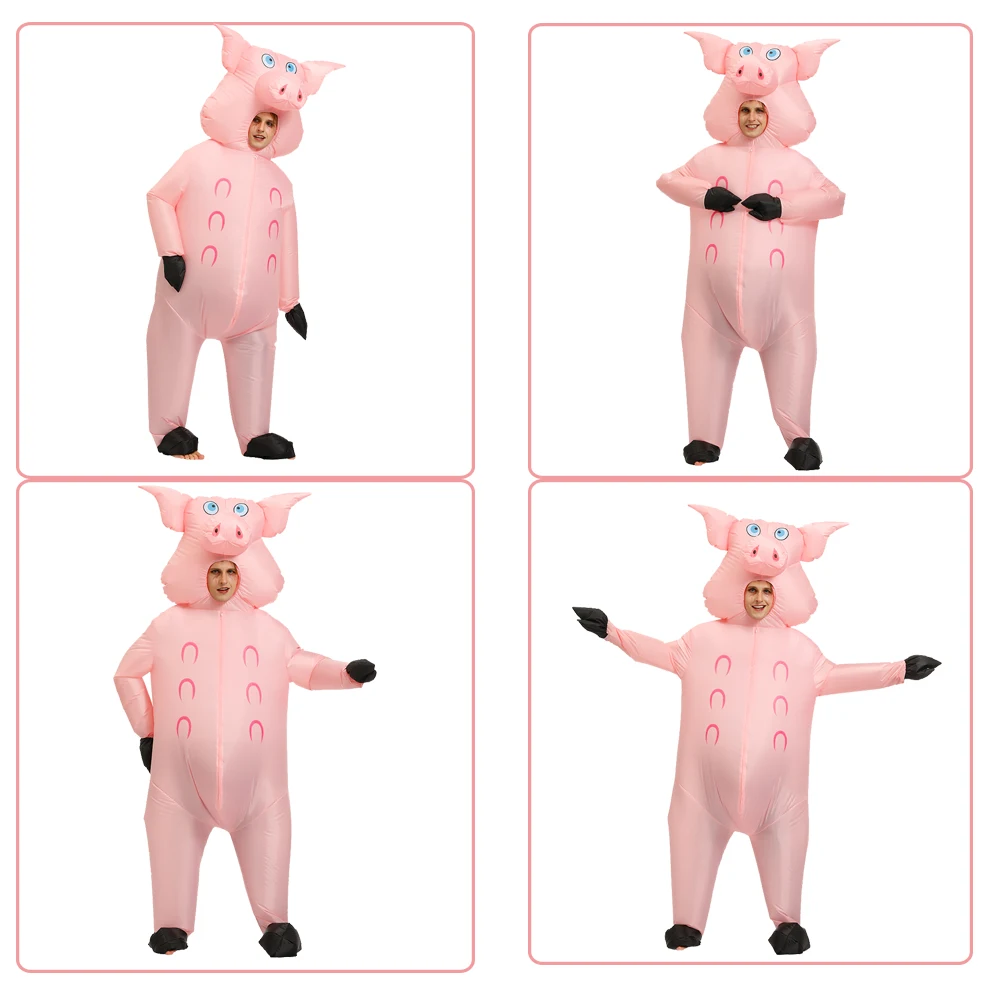 Adult Mascot Pink Pig Inflatable Costumes Halloween Cosplay Costumes for Adults Animal Party Role Play Disfraz Adult Mascot Pink Pig Inflatable Costumes Halloween Cosplay Costumes for Adults Animal Party Role Play Disfraz