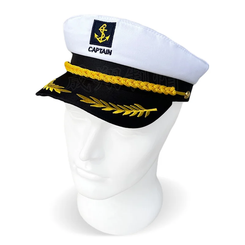 Adult Yacht Sailor Captain Hat Adjustable Men's and Women's Party Hat Makeup Ball Dressing Event Excellent Stylish Adult Yacht Sailor Captain Hat Adjustable Men's and Women's Party Hat Makeup Ball Dressing Event Excellent Stylish