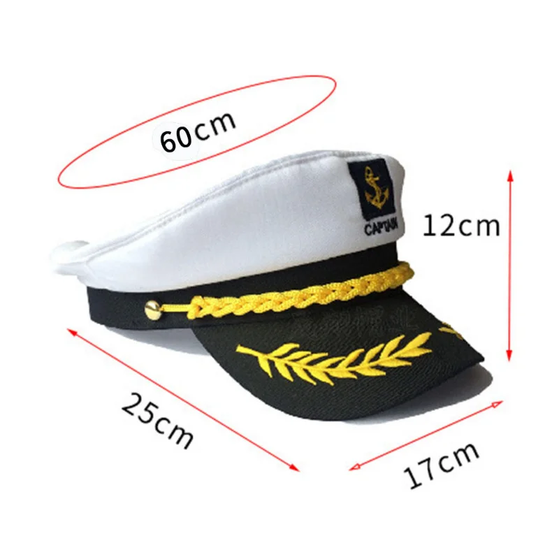 Adult Yacht Sailor Captain Hat Adjustable Men's and Women's Party Hat Makeup Ball Dressing Event Excellent Stylish Adult Yacht Sailor Captain Hat Adjustable Men's and Women's Party Hat Makeup Ball Dressing Event Excellent Stylish