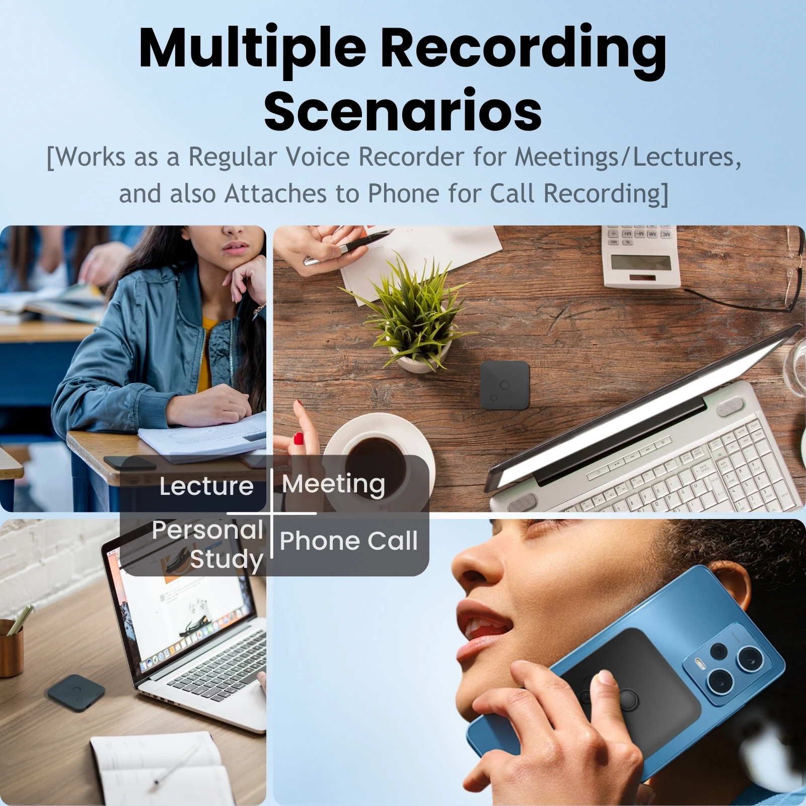 AI-Powered Voice Recorder and Call Recorder with Speech-to-Text & Summarization, Supports 100 Languages, 64GB Storage AI-Powered Voice Recorder and Call Recorder with Speech-to-Text & Summarization, Supports 100 Languages, 64GB Storage