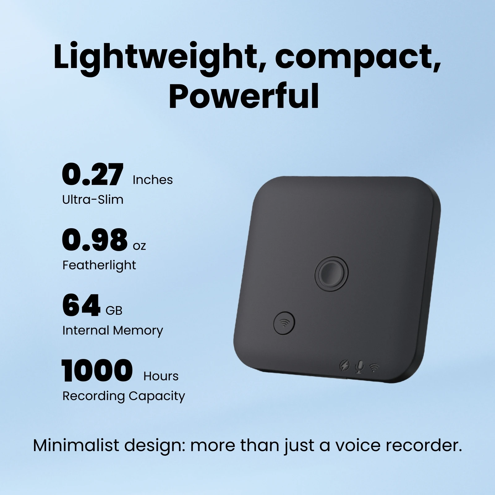 AI-Powered Voice Recorder and Call Recorder with Speech-to-Text & Summarization, Supports 100 Languages, 64GB Storage AI-Powered Voice Recorder and Call Recorder with Speech-to-Text & Summarization, Supports 100 Languages, 64GB Storage