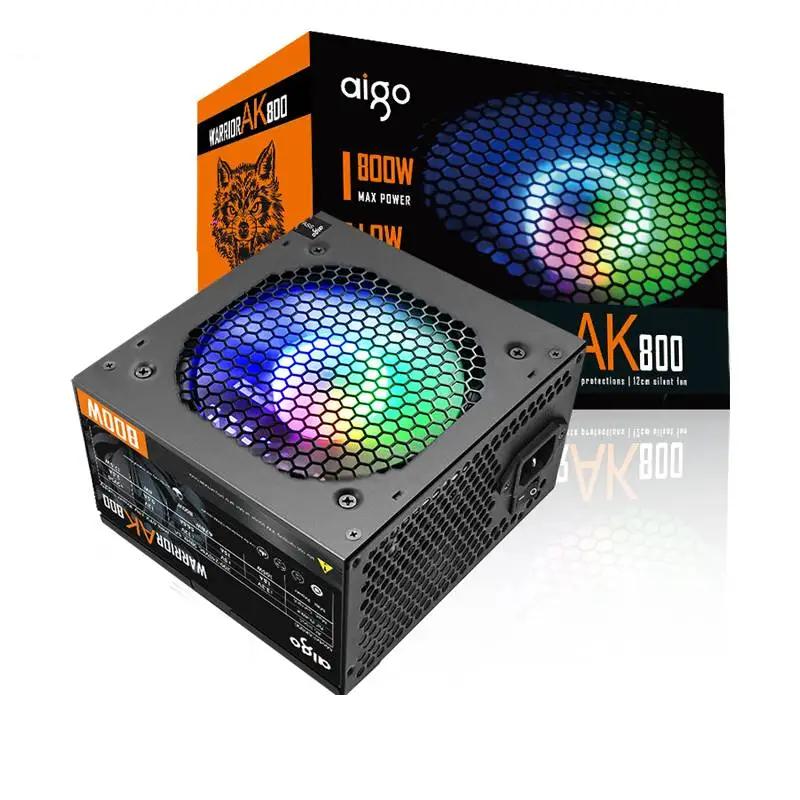 Aigo AK PC PSU Power Supply Unit 500W 600W 700W 800W 1000W Gaming 120mm RGB Fan 220V ATX Desktop computer Power Supply Aigo AK PC PSU Power Supply Unit 500W 600W 700W 800W 1000W Gaming 120mm RGB Fan 220V ATX Desktop computer Power Supply