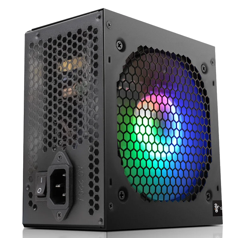 Aigo AK PC PSU Power Supply Unit 500W 600W 700W 800W 1000W Gaming 120mm RGB Fan 220V ATX Desktop computer Power Supply
