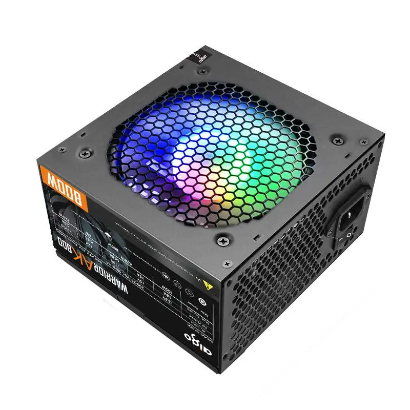 Aigo AK PC PSU Power Supply Unit 500W 600W 700W 800W 1000W Gaming 120mm RGB Fan 220V ATX Desktop computer Power Supply