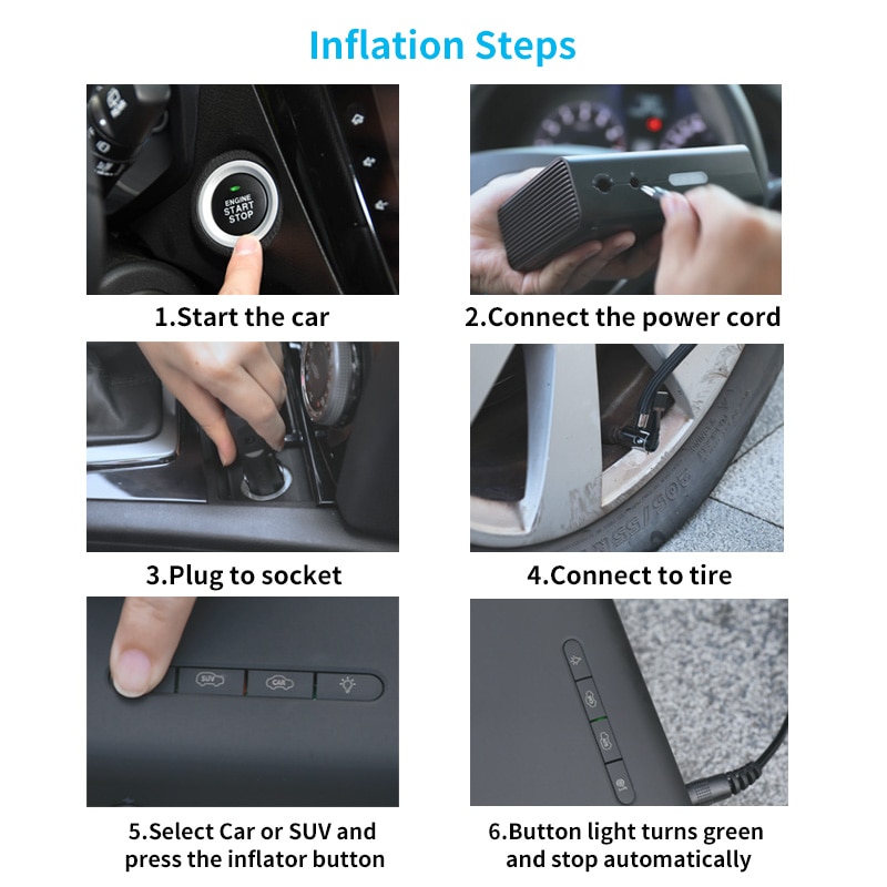Air Compressor Tire Inflator For Car Tires Air Compressor Tire Inflator For Car Tires