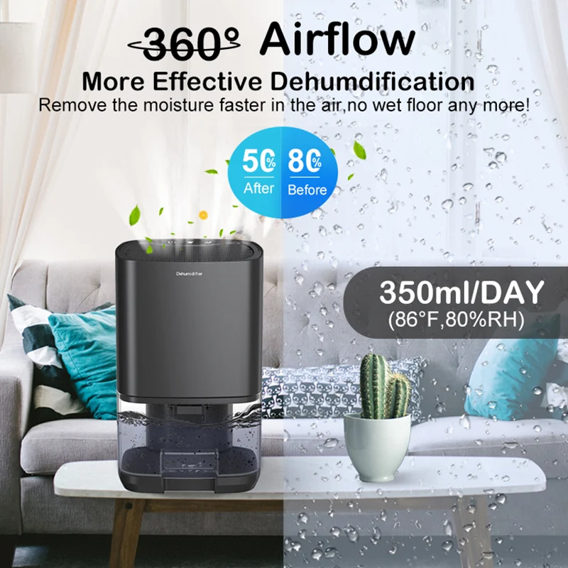 Air Dehumidifier Portable Mute Moisture Absorbers Machine Air Dryer For Home Bedroom Office Kitchen Deodorizer Dryer