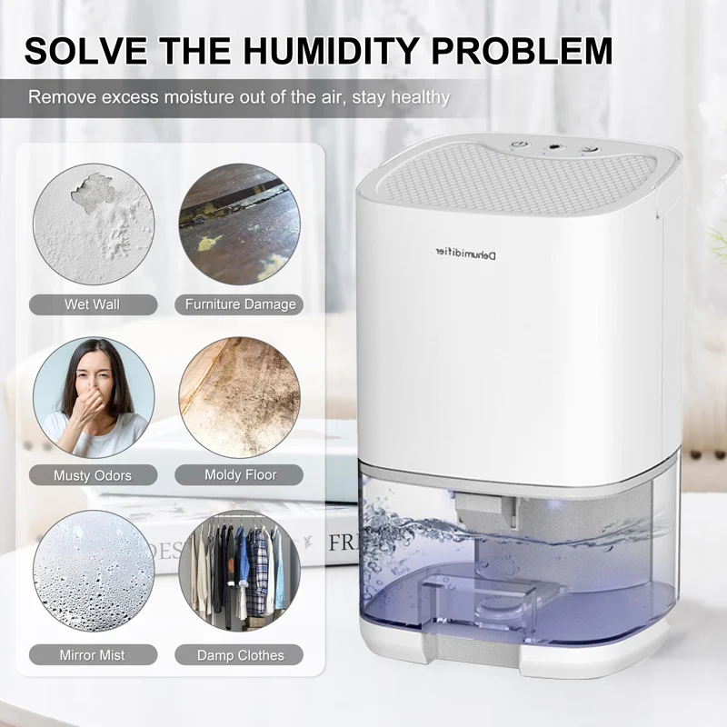 Air Dehumidifier Portable Mute Moisture Absorbers Machine Air Dryer For Home Bedroom Office Kitchen Deodorizer Dryer