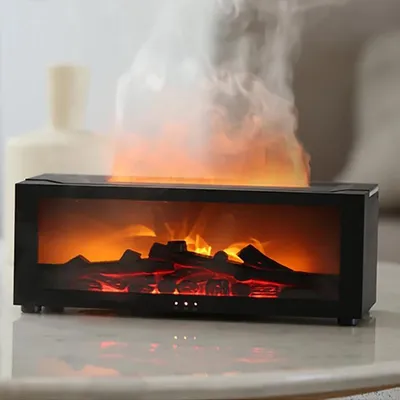 Air Humidifier Essential Oils Humidifiers Home Aroma Humidifier Flame Automatic Fragrance Diffuser With LED Light