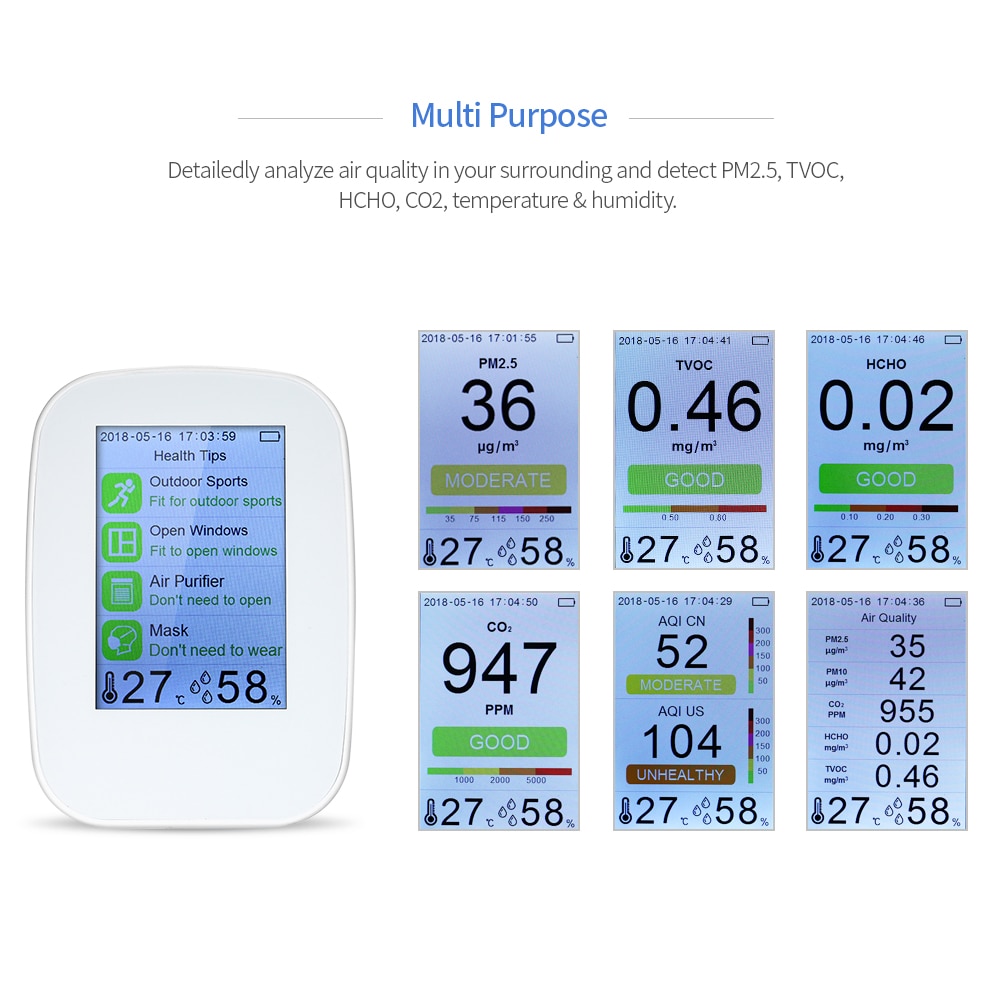 Air Quality Monitor Digital Device Air Quality Monitor Digital Device