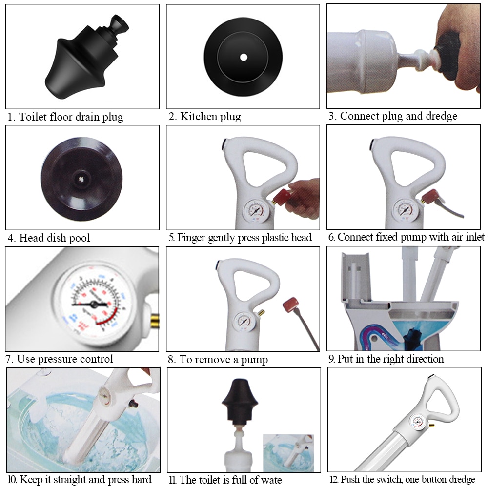 Air Toilet Plunger Pressure Pump
