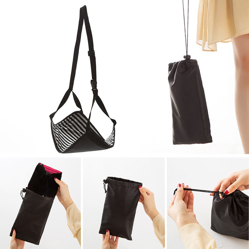 Airplane Foot Hammock with Carry Bag