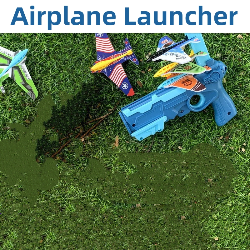 Airplane Launcher Bubble Catapult With 6 Small Plane Toy Funny Airplane Toys For Kids Plane Catapult Game Shooting Game
