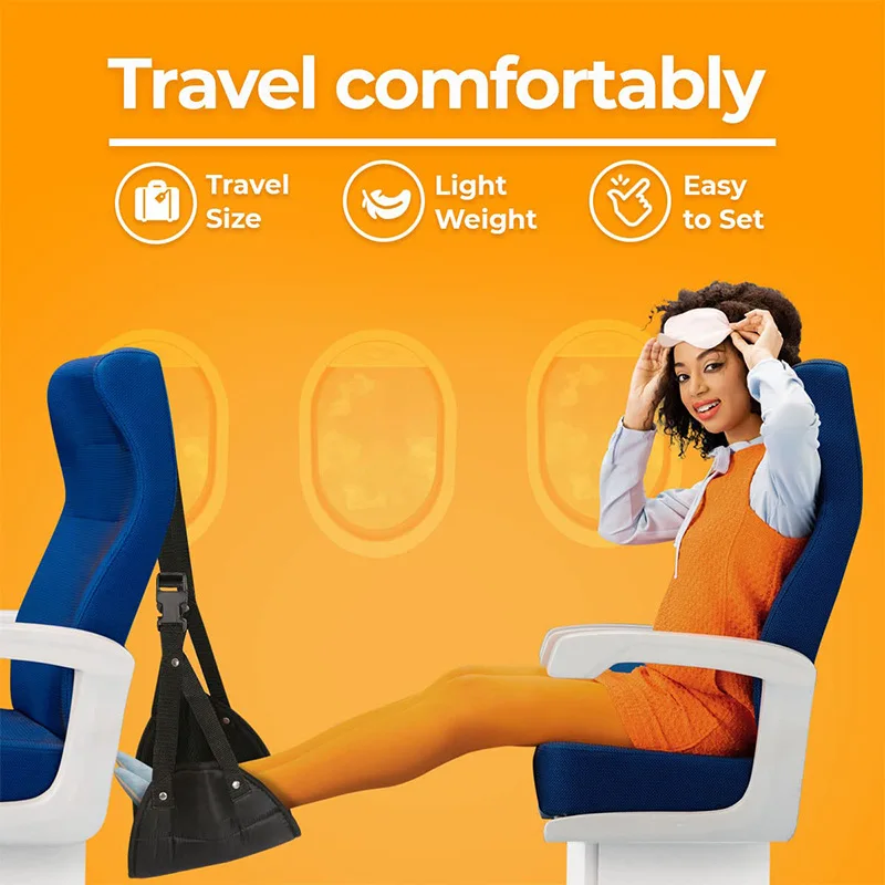Airplane Travel Foot Rest Portable Travel Foot Hammock Adjustable Flying Foot Rest for Long Flight Bus Train Office Home Airplane Travel Foot Rest Portable Travel Foot Hammock Adjustable Flying Foot Rest for Long Flight Bus Train Office Home