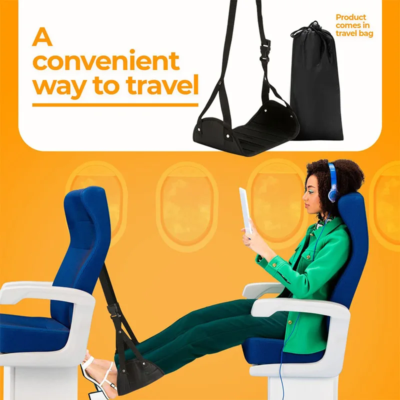 Airplane Travel Foot Rest Portable Travel Foot Hammock Adjustable Flying Foot Rest for Long Flight Bus Train Office Home Airplane Travel Foot Rest Portable Travel Foot Hammock Adjustable Flying Foot Rest for Long Flight Bus Train Office Home