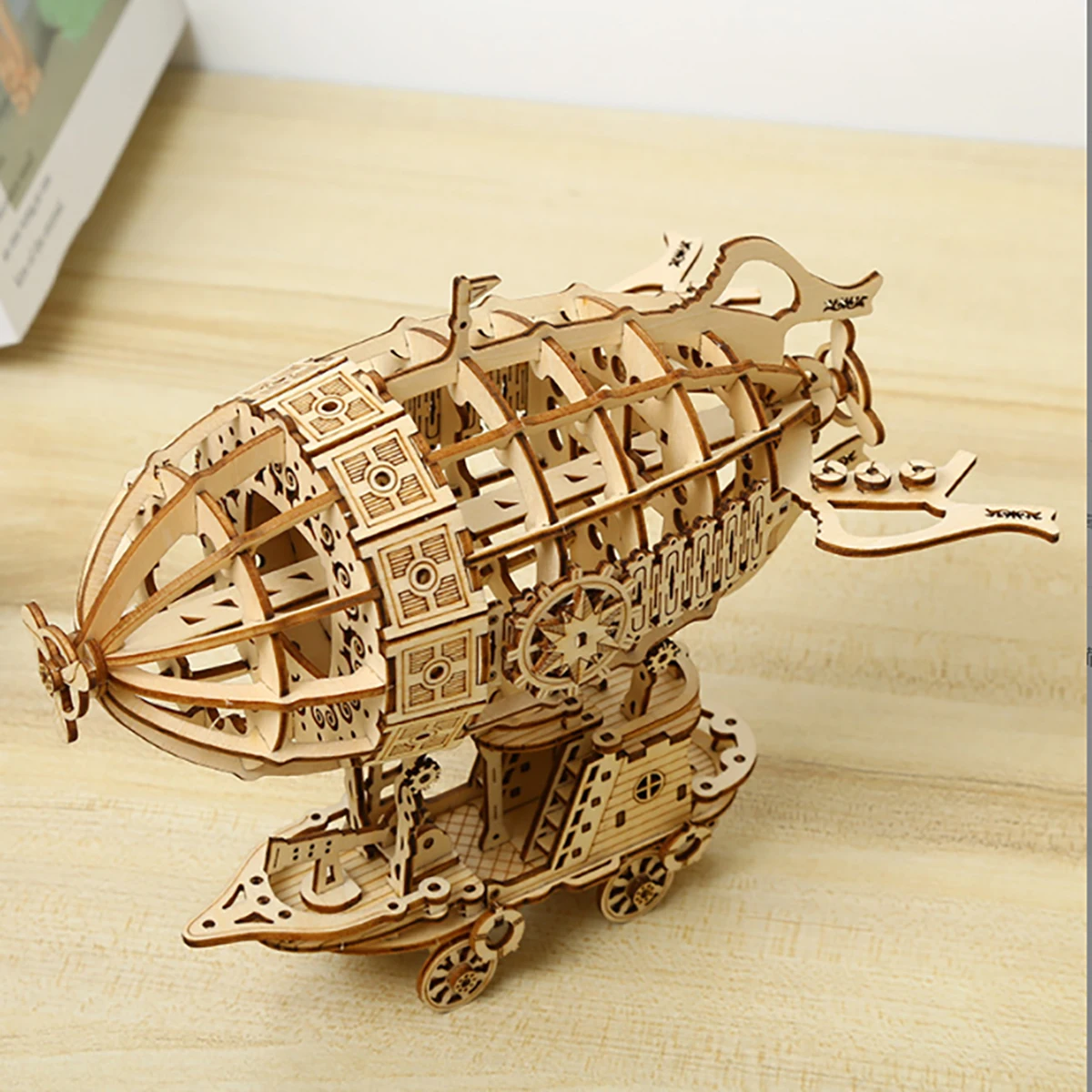 Airship 3D Car Wooden Puzzle Scale Model,DIY Model Kit, Handcraft Gift,Home Decoration,Mechanical Model Kit, Building Airship 3D Car Wooden Puzzle Scale Model,DIY Model Kit, Handcraft Gift,Home Decoration,Mechanical Model Kit, Building