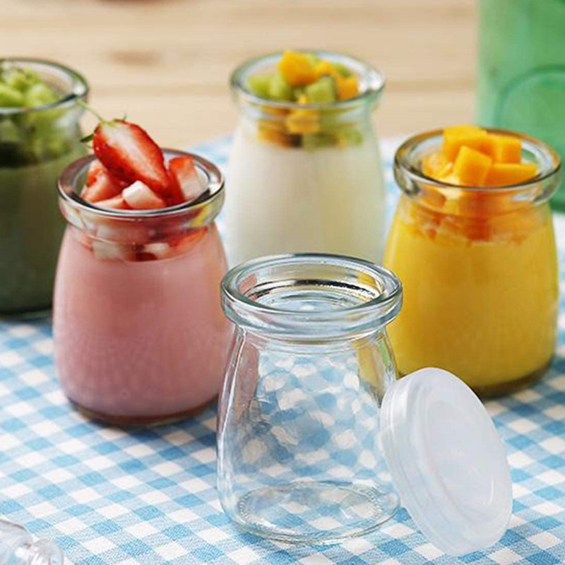 Airtight 100ml Pudding Glass Jars (8pcs)