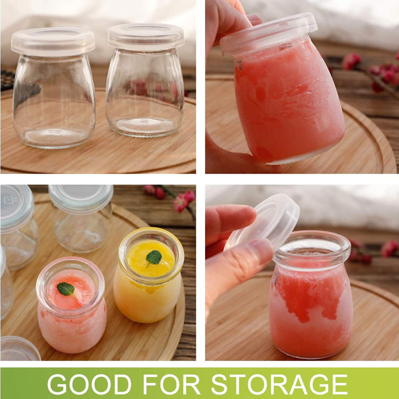 Airtight 100ml Pudding Glass Jars (8pcs)
