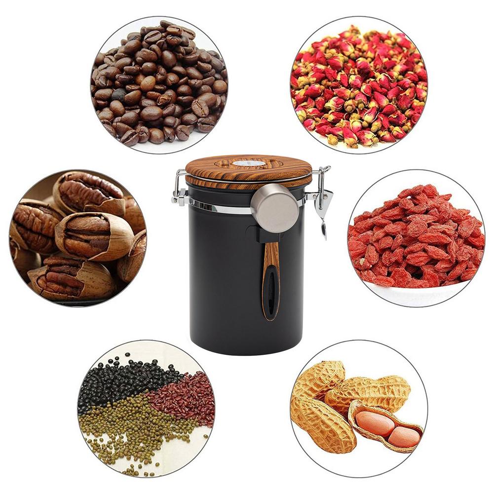 Airtight Coffee Canister with Scoop Airtight Coffee Canister with Scoop