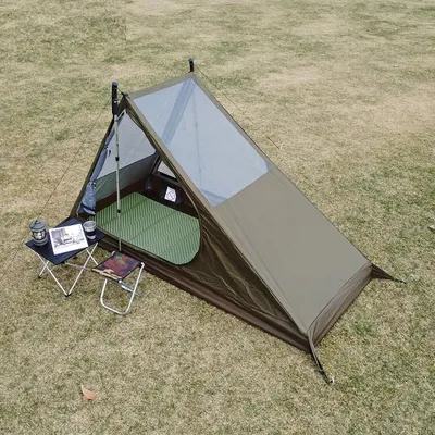 Airy Mesh Tent 1 Person Ultralight Tent Quick Setup Backpacking Shelter Breathable Mosquito Proof for Camping and