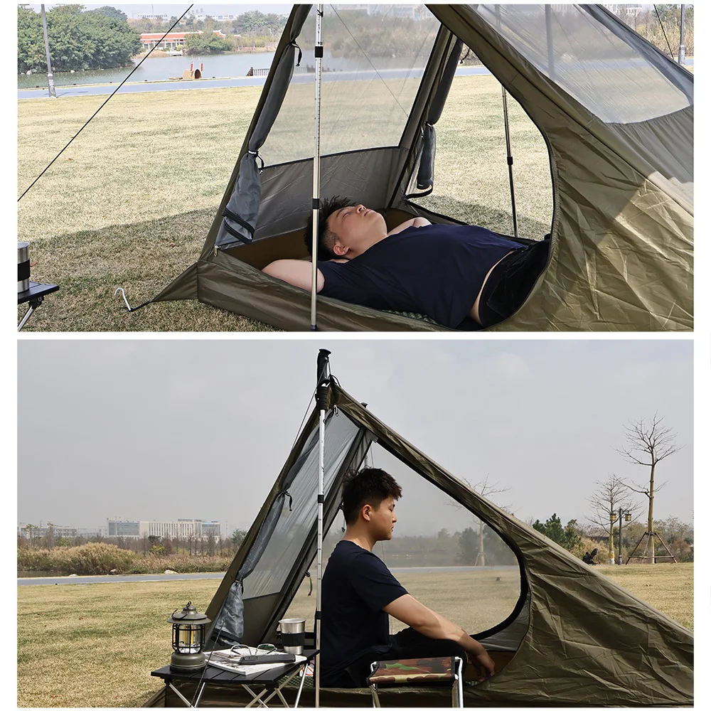Airy Mesh Tent 1 Person Ultralight Tent Quick Setup Backpacking Shelter Breathable Mosquito Proof for Camping and